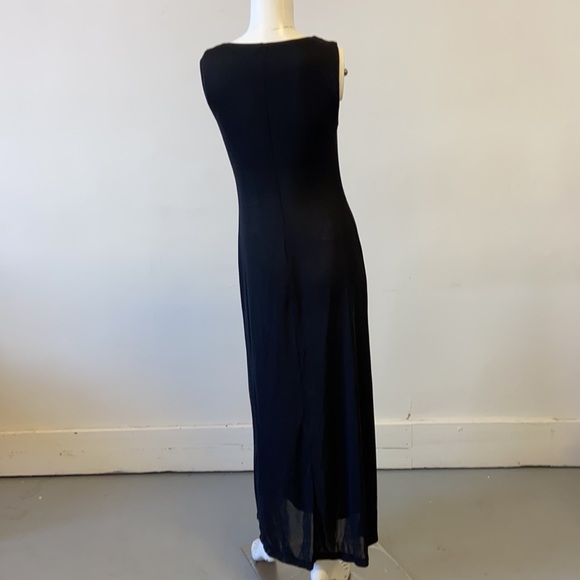 Benetton black sheer long dress small/med - Picture 5 of 9